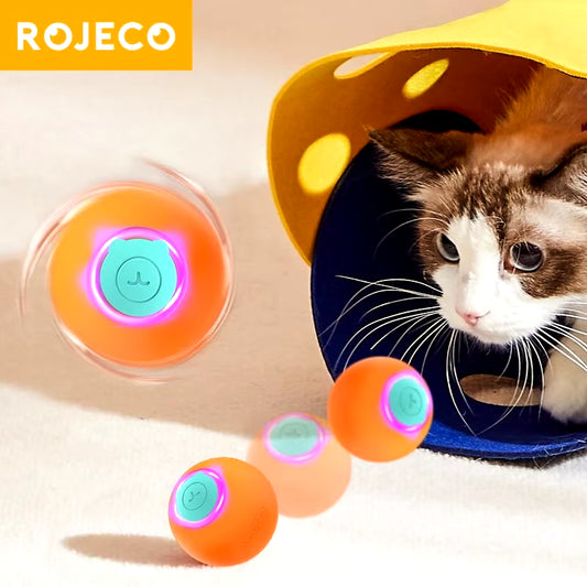 Smart Cat Toys Interactive Cat Bouncing Ball Automatic Rolling Ball Training 360° Auto-Rotating Electric Toy for Dog Pet